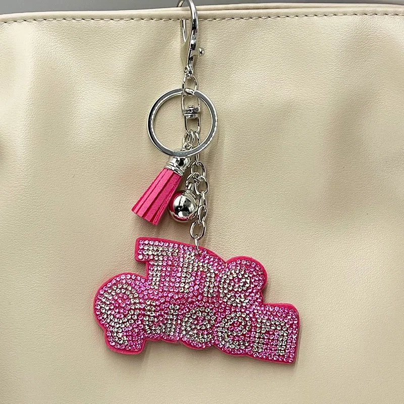 The Queen Rhinestone Keychain with Tassel – 3.2 × 1.9 inches product image 2