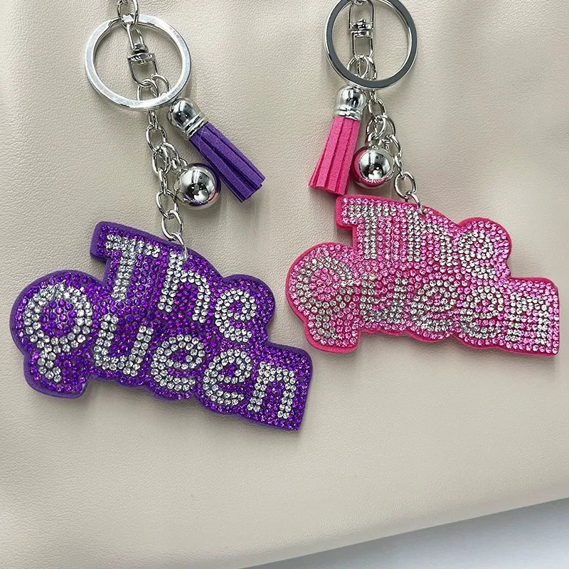 The Queen Rhinestone Keychain with Tassel – 3.2 × 1.9 inches product image 4