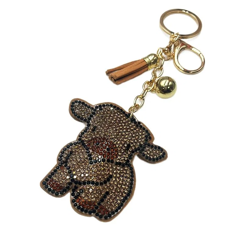 Cute Highland Cow Rhinestone Keychain with Tassel product image 5