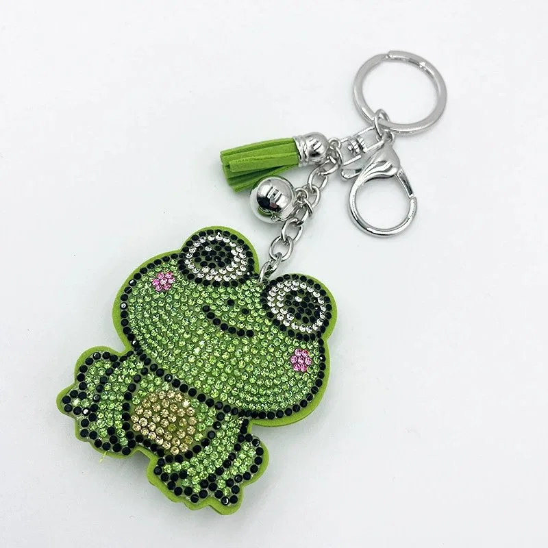 Cute Green Frog Rhinestone Keychain product image 4