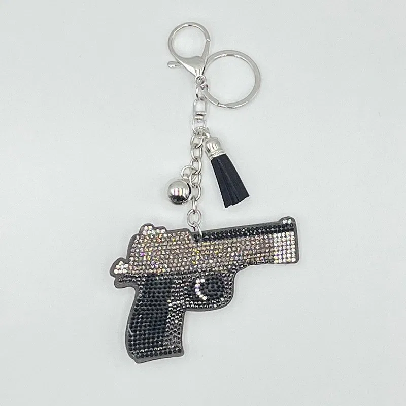 Crystal Pistol Rhinestone Keychain product image 3