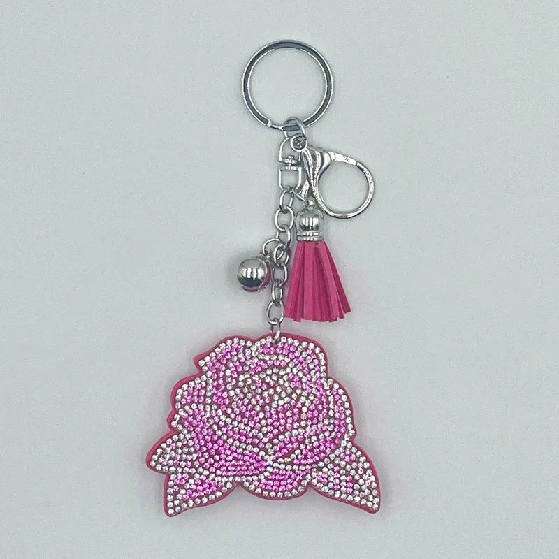 Sparkling Rose Rhinestone Keychain product image 2
