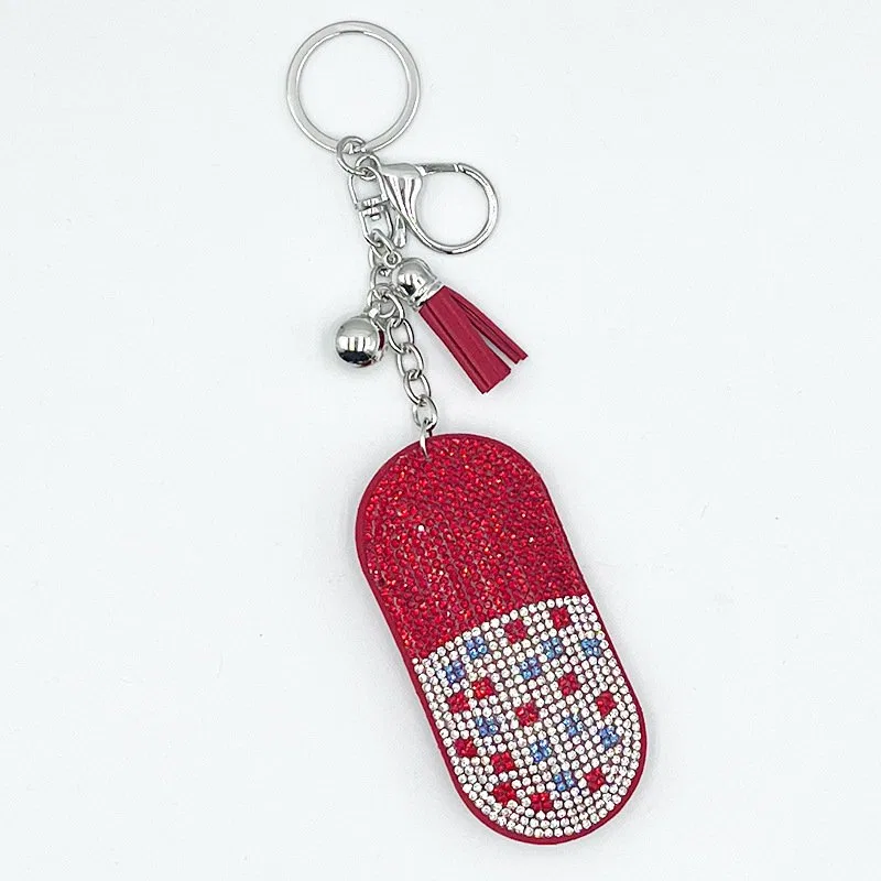 Sparkling Capsule Rhinestone Keychain product image 3