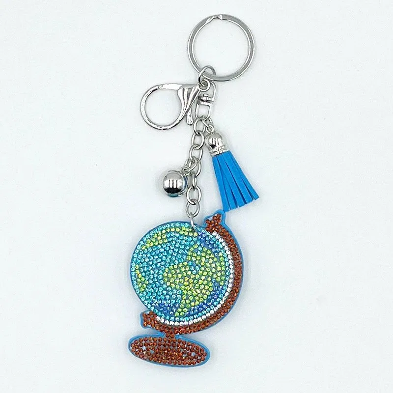 Bling World Globe Rhinestone Keychain product image 3