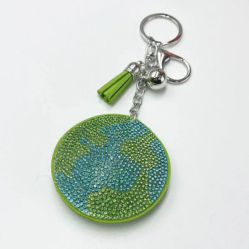 Green Earth Rhinestone Keychain product image 5