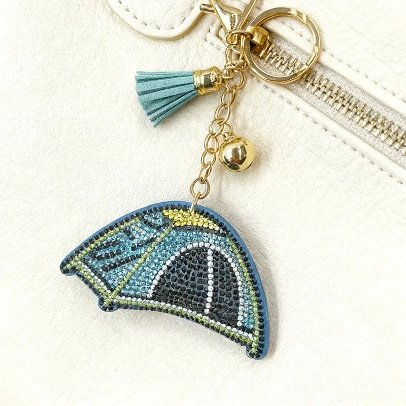 Crystal Camping Tent Rhinestone Keychain product image 4