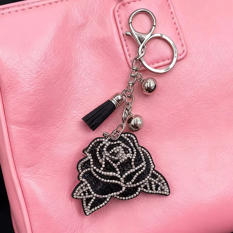 Black Crystal Rose Keychain product image 3