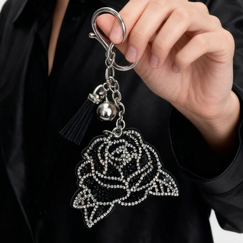 Black Crystal Rose Keychain product image 4