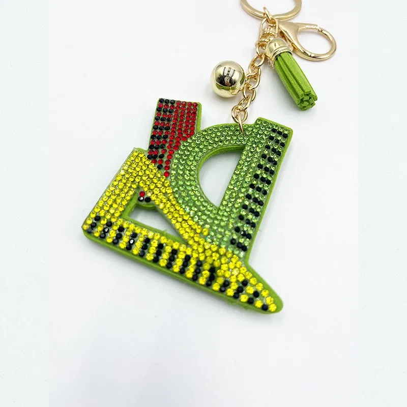 Colorful Rhinestone Ruler Keychain with Tassel product image 3