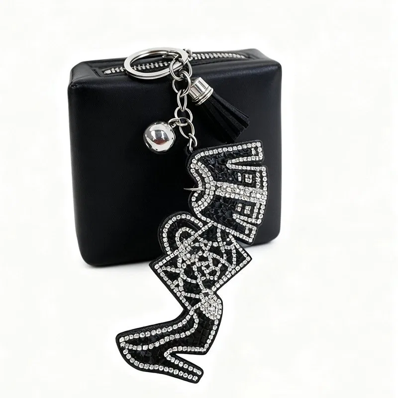 Rhinestone High-Heel Keychain with Tassel product image 2