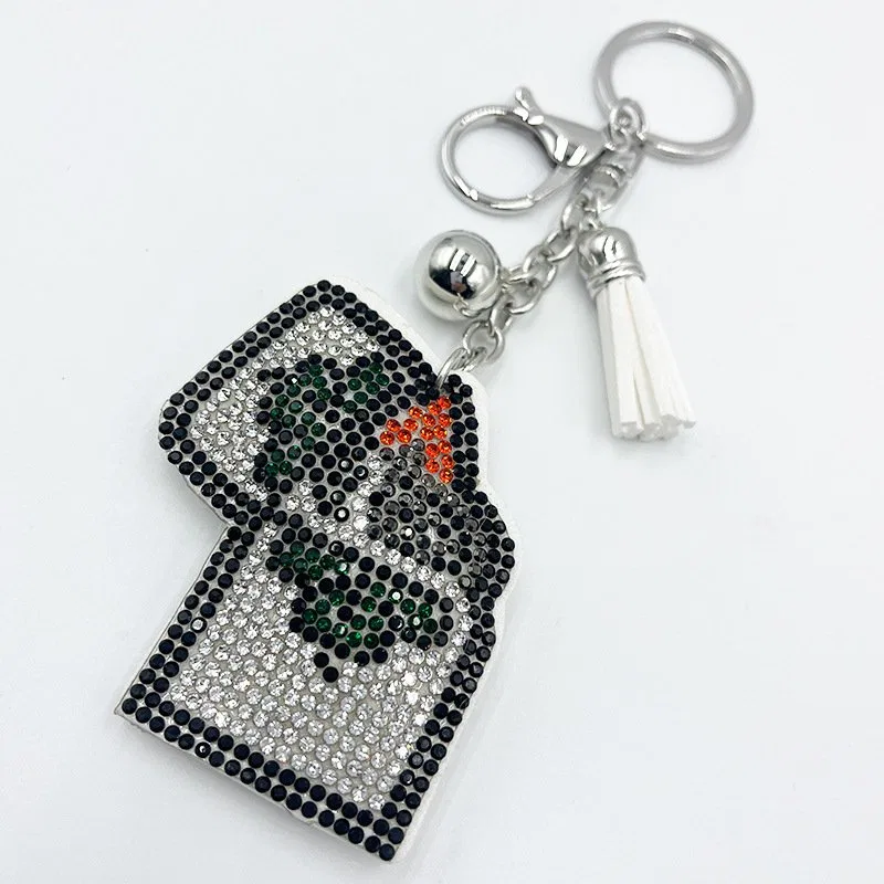 Sparkling Rhinestone Lighter Charm Keychain with Tassel product image 4
