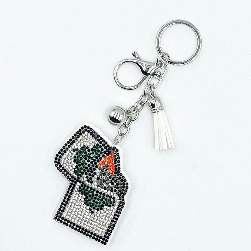 Sparkling Rhinestone Lighter Charm Keychain with Tassel product image 5