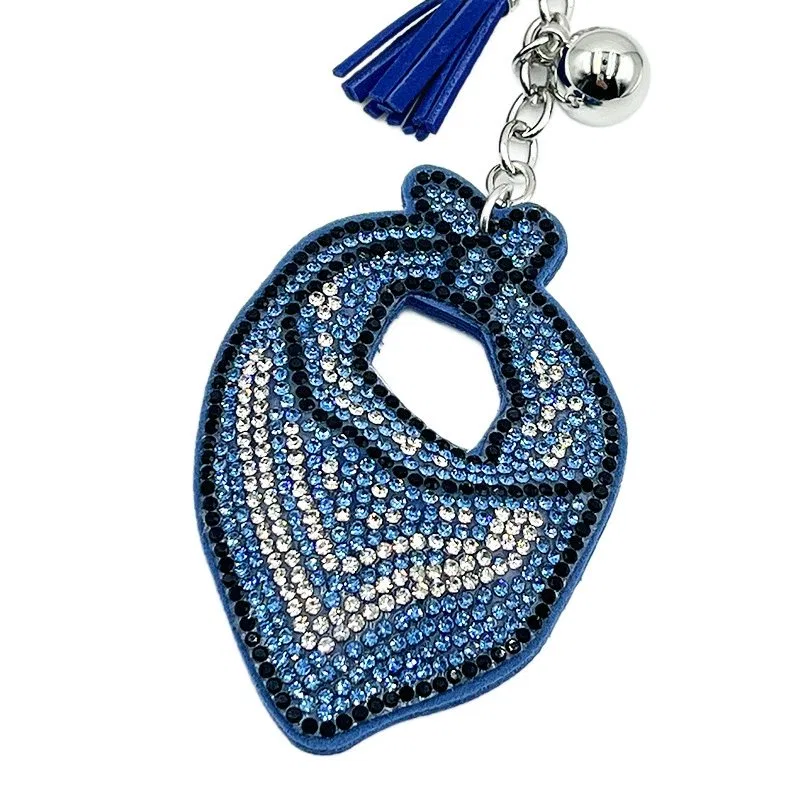 Blue Rhinestone Scarf Keychain with Tassel product image 5