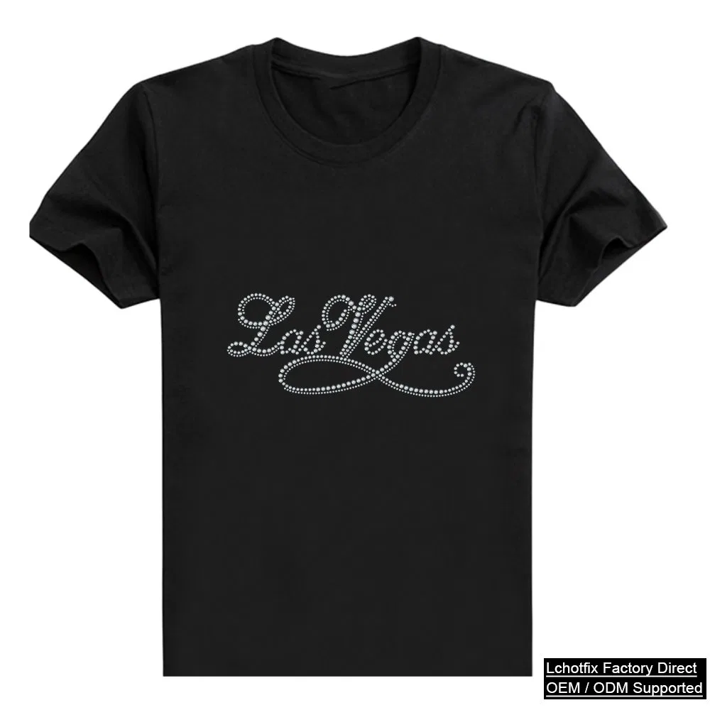 Elegant Script Las Vegas Rhinestone T-Shirt product image 2