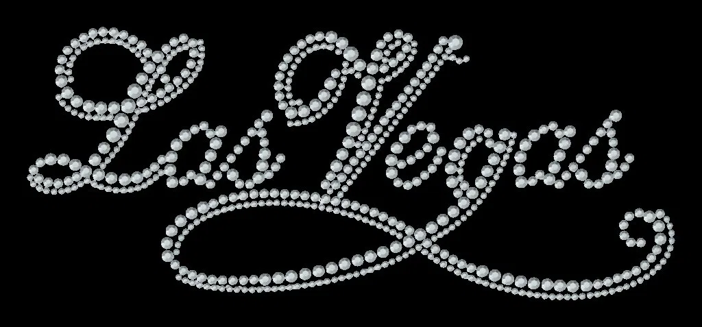Elegant Script Las Vegas Rhinestone T-Shirt product image 3