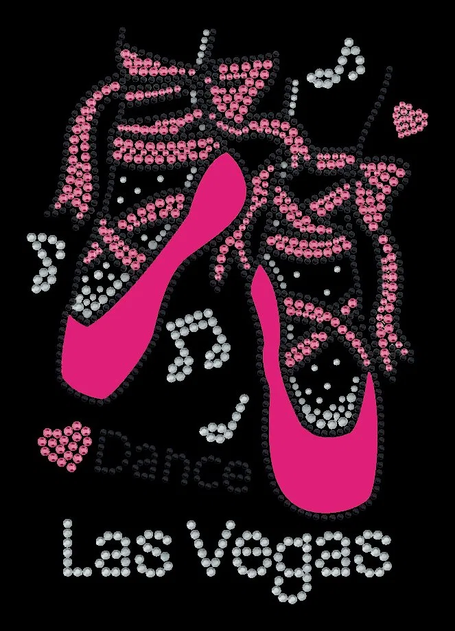 Dance Las Vegas Pointe Shoes Rhinestone T-Shirt dance costume reference