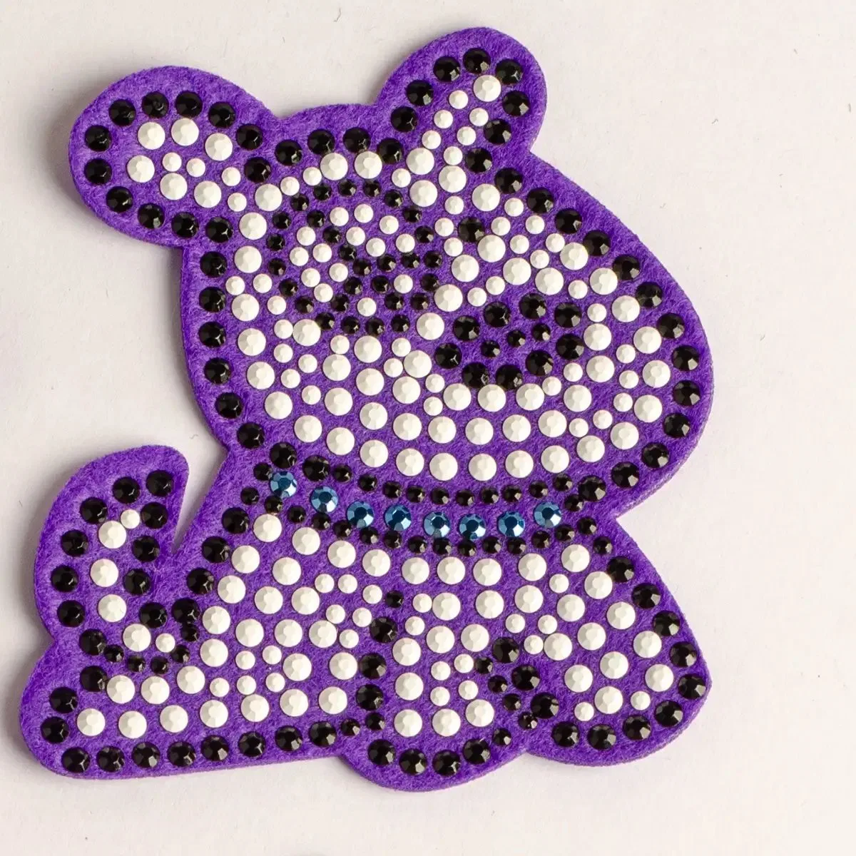 Cartoon Animal Rhinestone Felt Patch cartoon patch detail