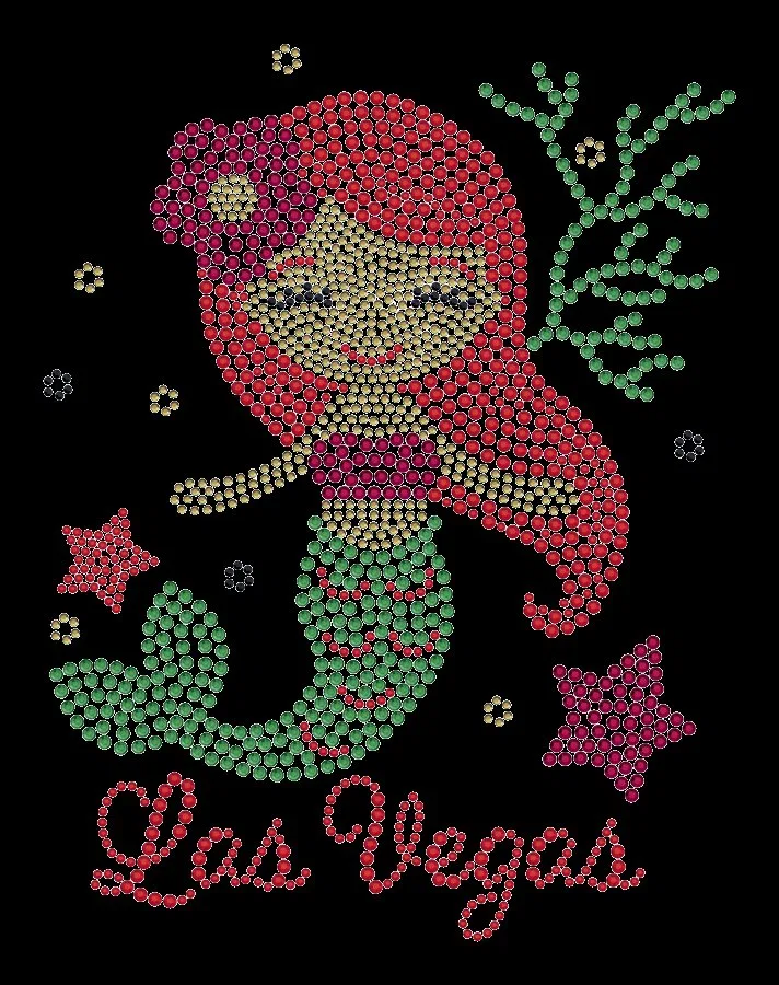 Cute Mermaid Las Vegas Rhinestone T-Shirt product image 3