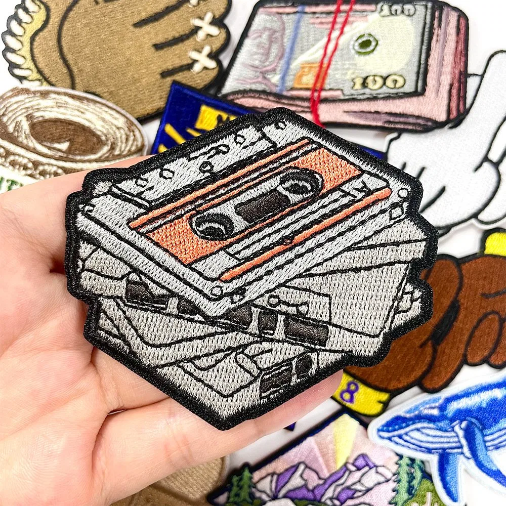 DIY Embroidered Patches for Jackets denim patch detail