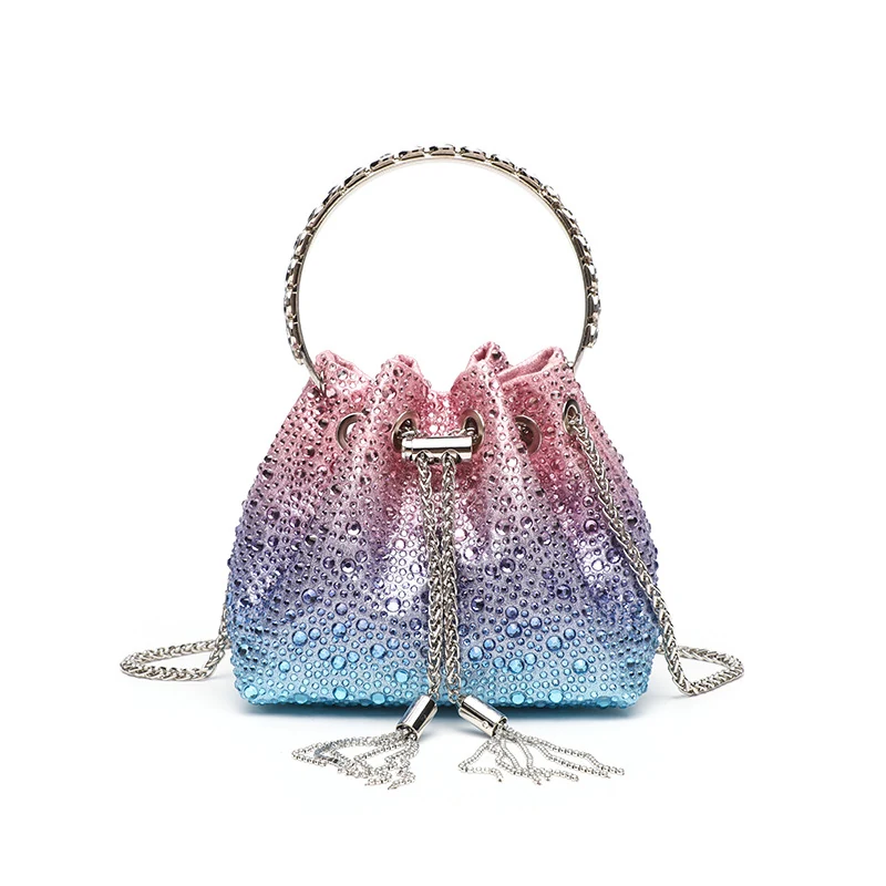 Ombre Rhinestone Bucket Evening Bag product image 2