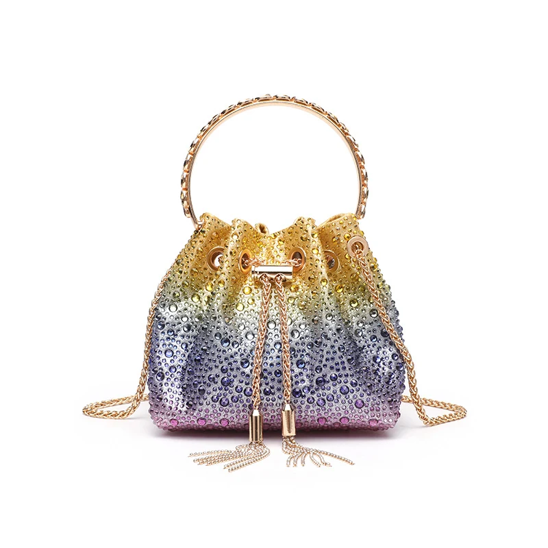 Ombre Rhinestone Bucket Evening Bag product image 3