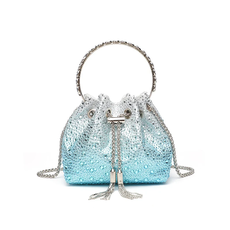 Ombre Rhinestone Bucket Evening Bag product image 7