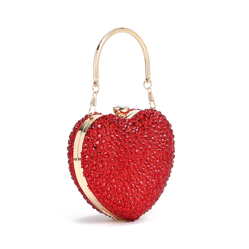 Heart-Shaped Rhinestone Evening Clutch product image 2