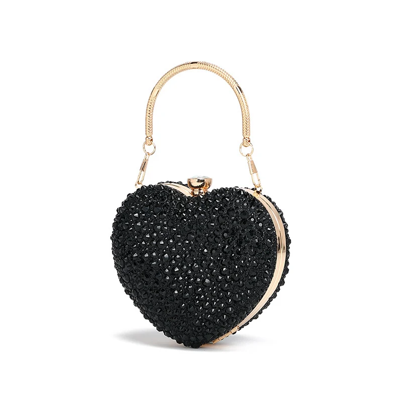 Heart-Shaped Rhinestone Evening Clutch product image 3