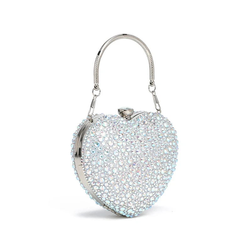 Heart-Shaped Rhinestone Evening Clutch product image 5
