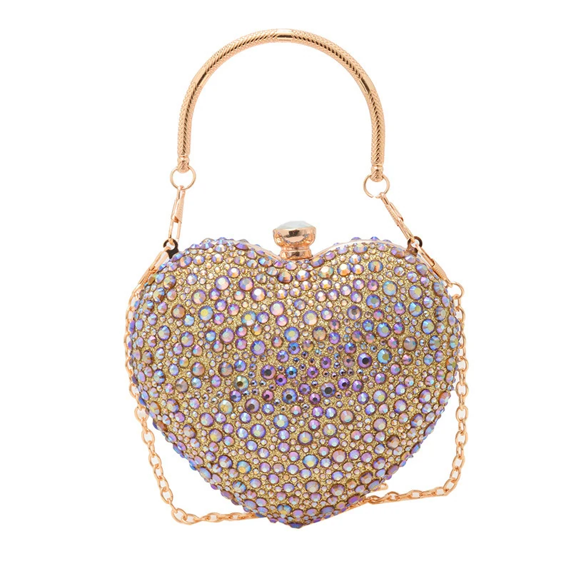 Heart-Shaped Rhinestone Evening Clutch product image 6