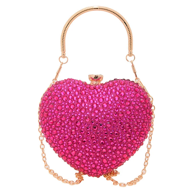 Heart-Shaped Rhinestone Evening Clutch product image 7