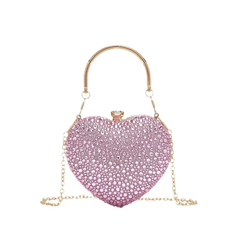 Heart-Shaped Rhinestone Evening Clutch product image 8