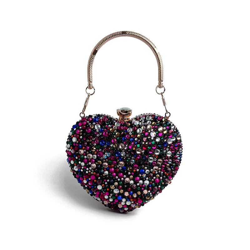Heart-Shaped Rhinestone Evening Clutch product image 9
