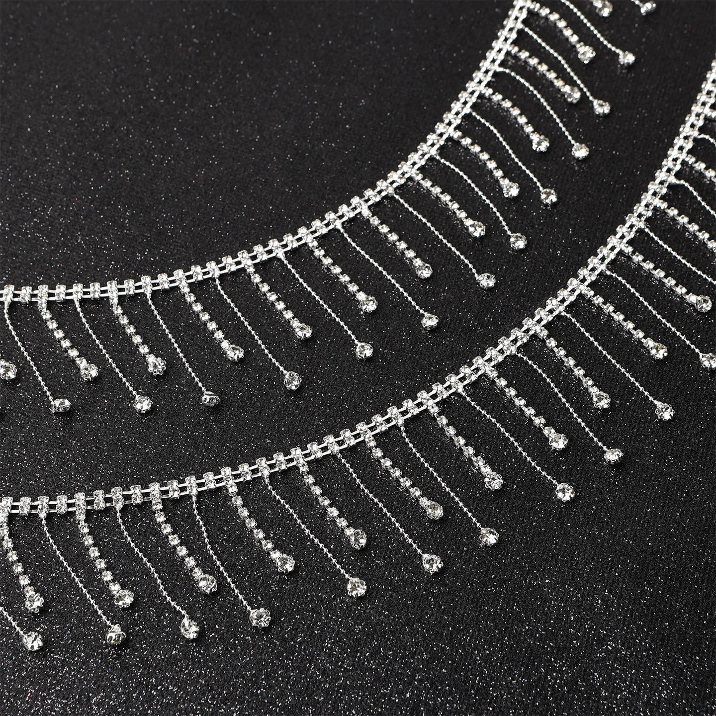 Teardrop Rhinestone Tassel Chain Trim product image 7