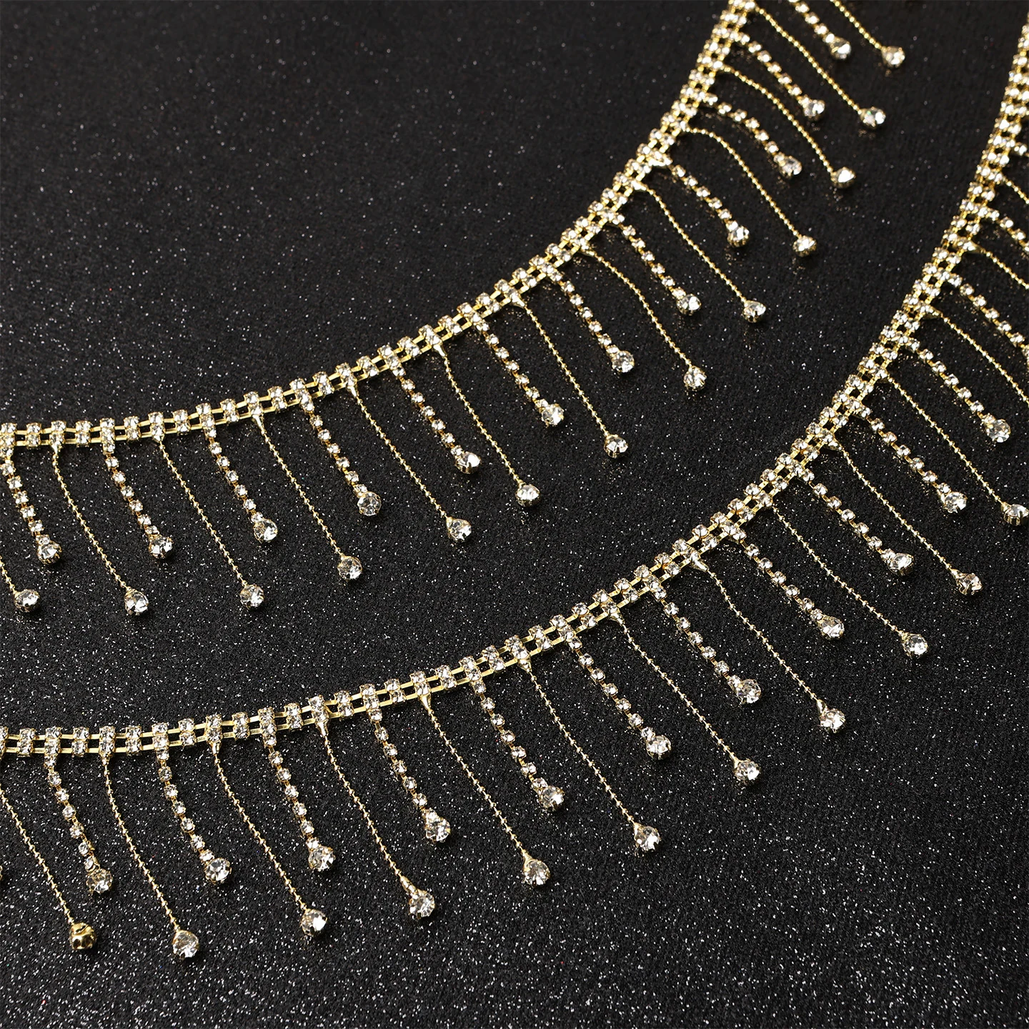 Teardrop Rhinestone Tassel Chain Trim product image 8