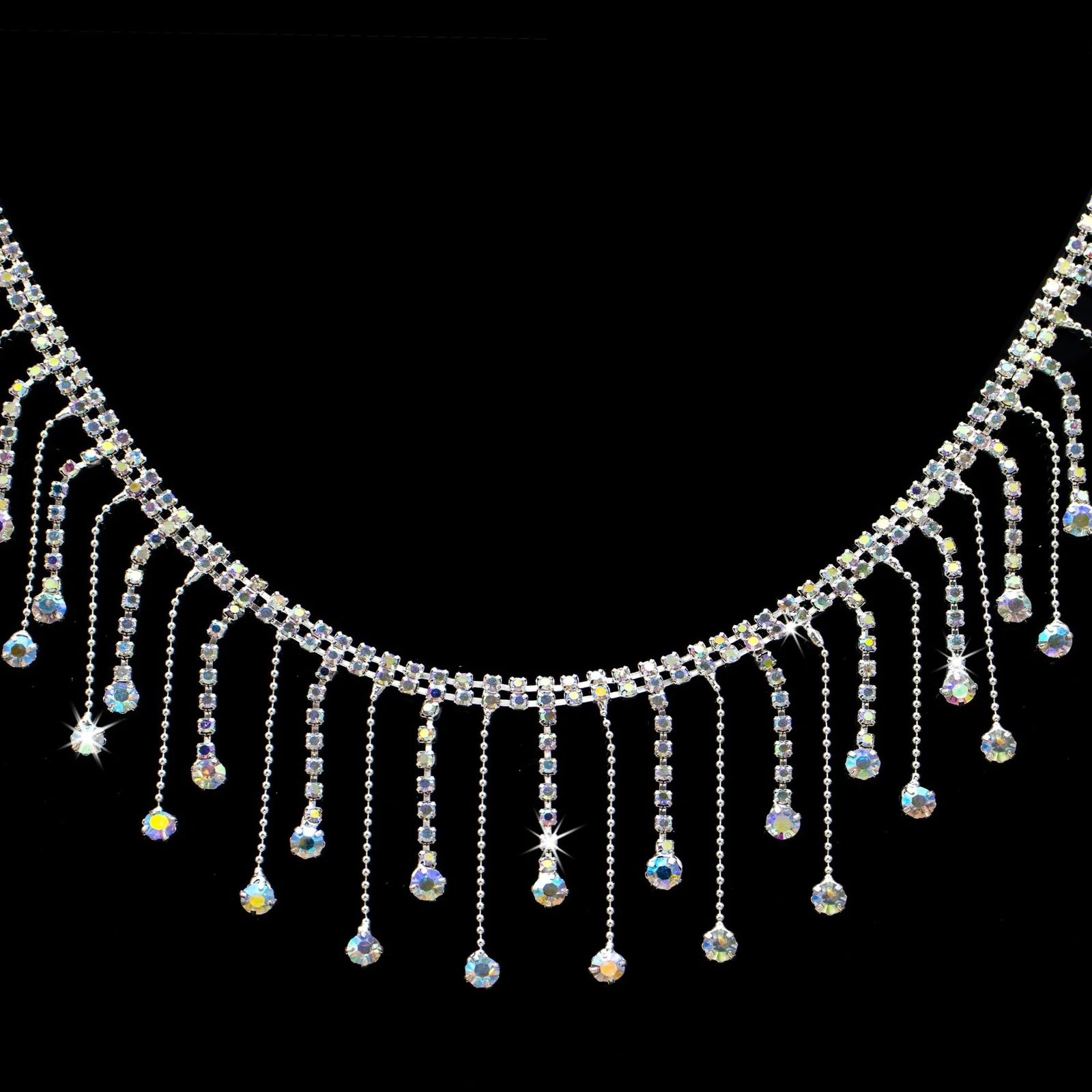 Teardrop Rhinestone Tassel Chain Trim product image 12