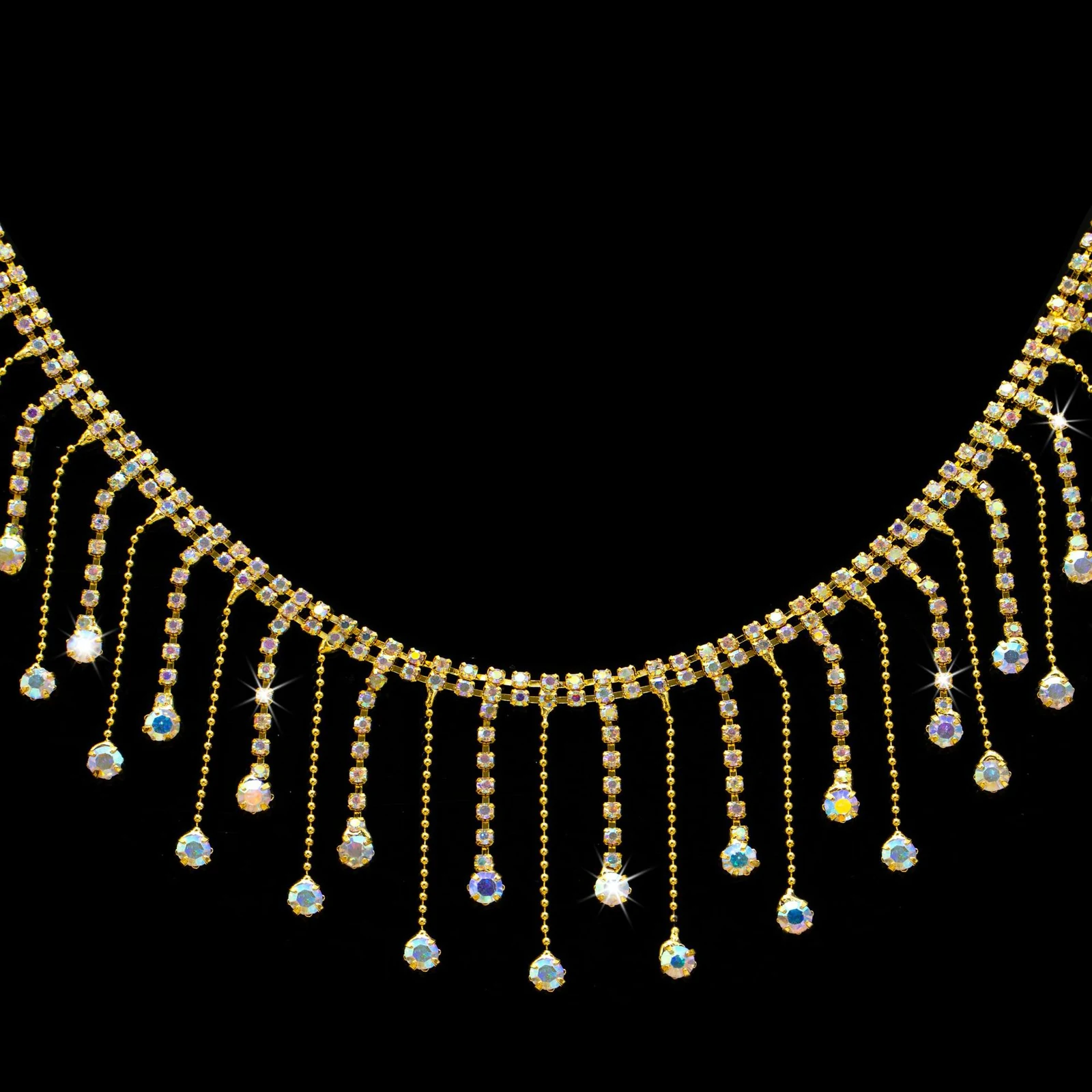 Teardrop Rhinestone Tassel Chain Trim product image 13
