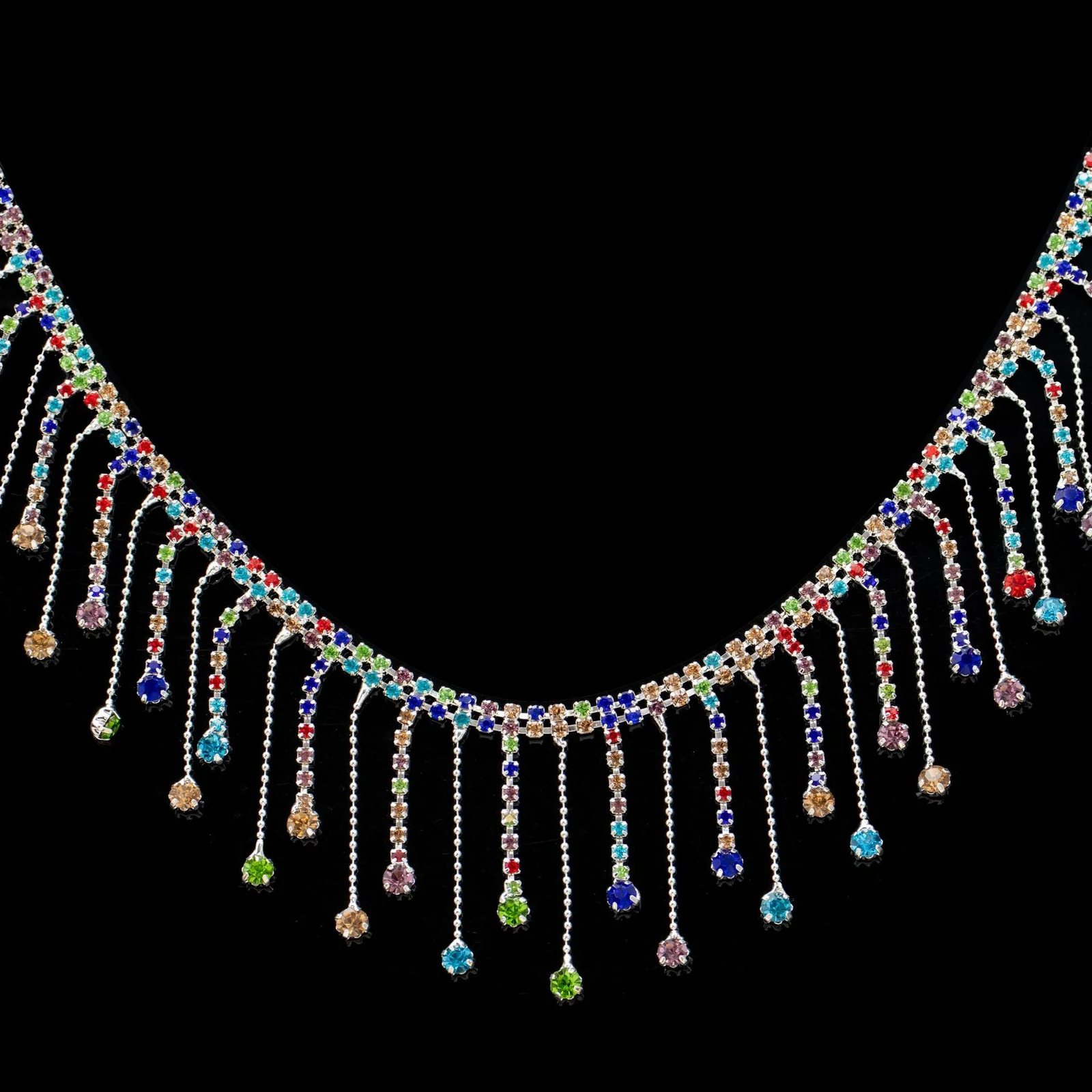 Teardrop Rhinestone Tassel Chain Trim product image 14
