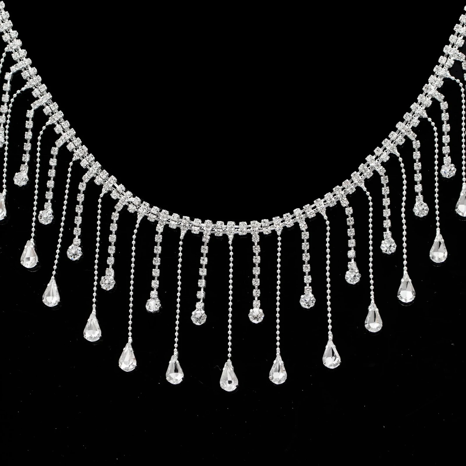 Teardrop Rhinestone Tassel Chain Trim product image 17
