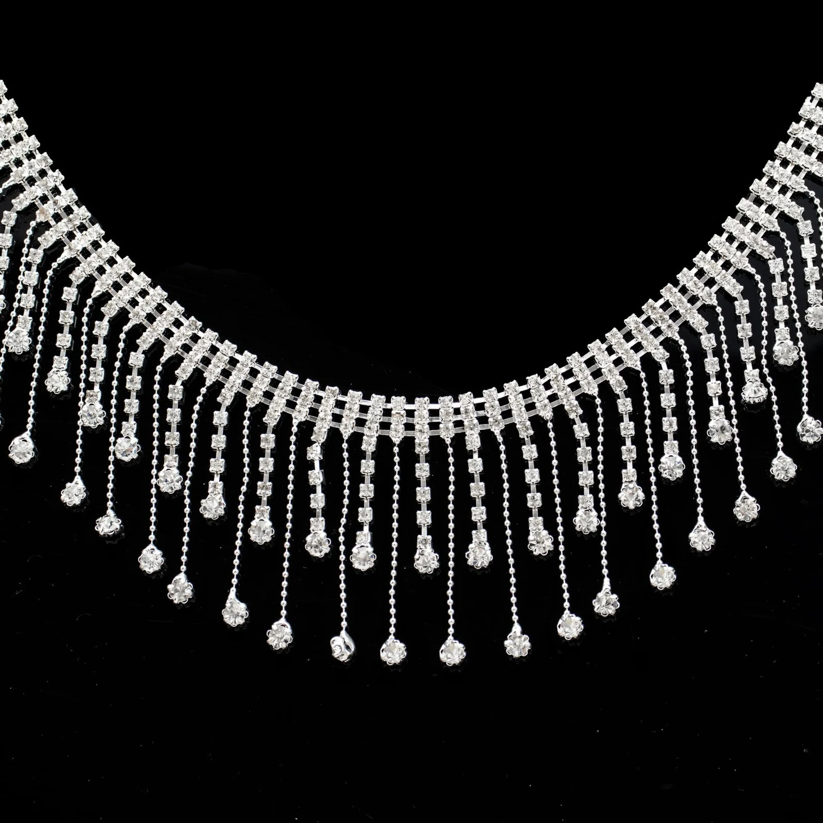 Teardrop Rhinestone Tassel Chain Trim product image 18