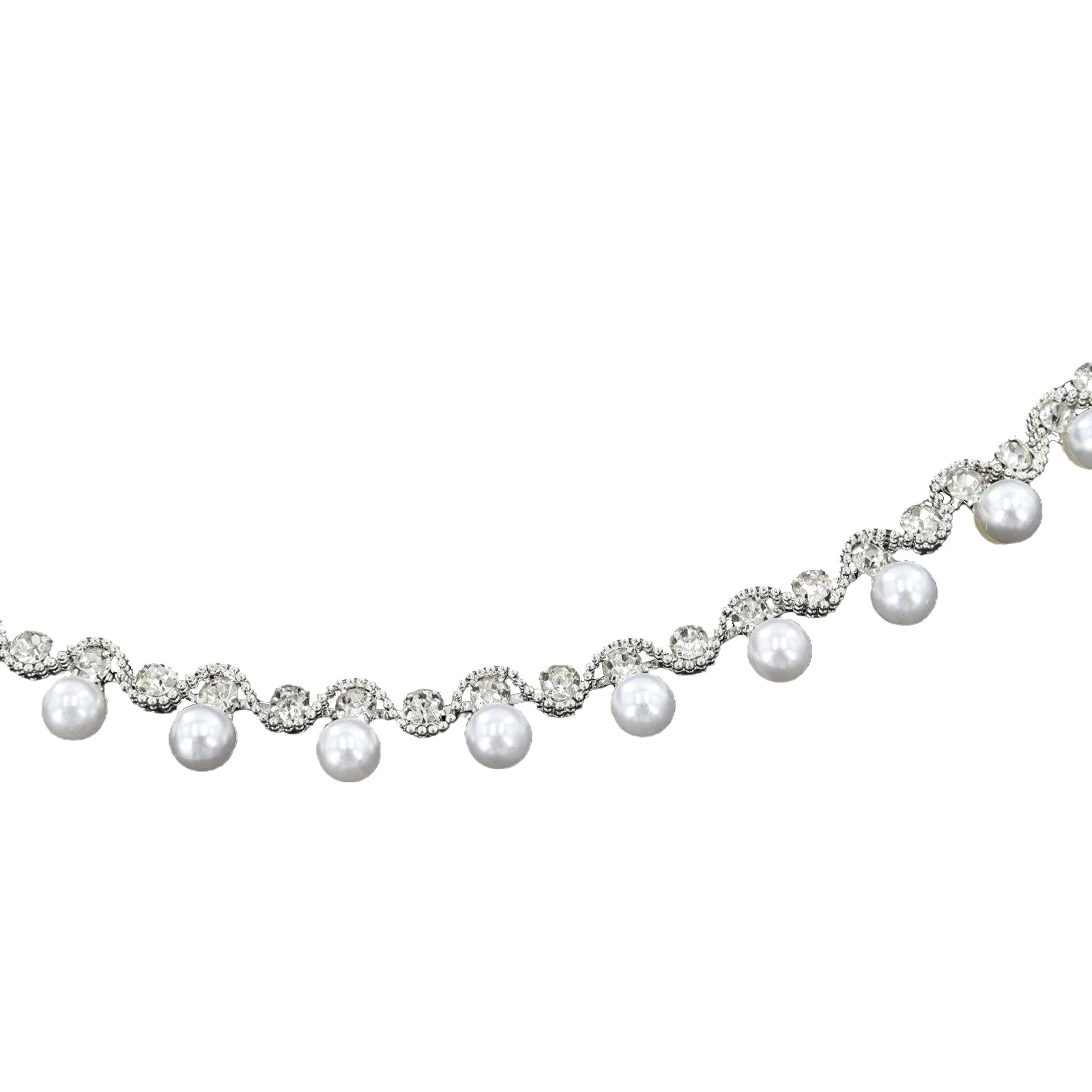 Pearl Rhinestone Chain Trim for Wedding Dresses product image 4