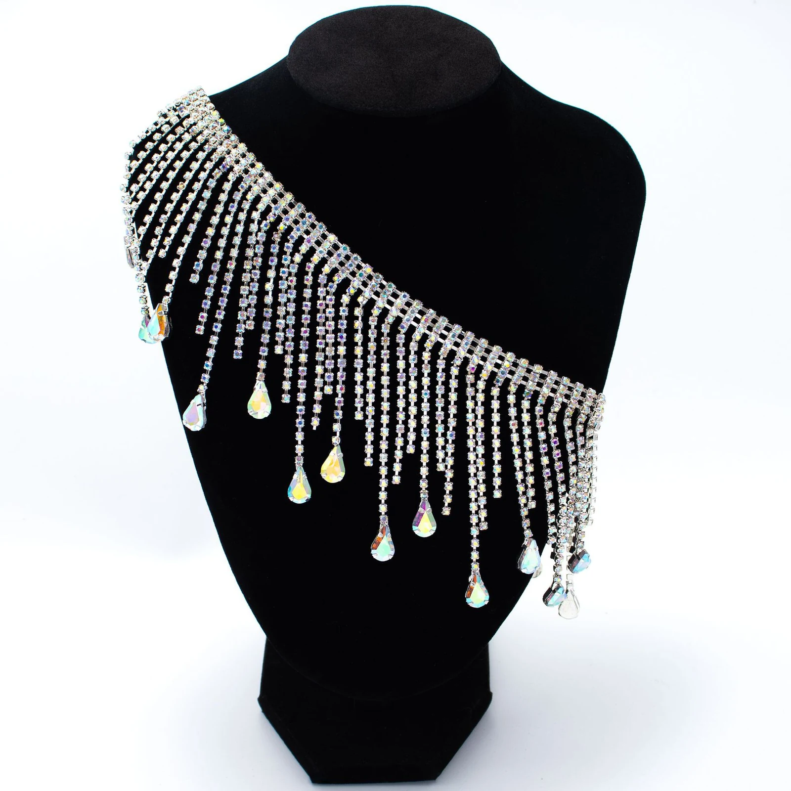 9 cm Teardrop Rhinestone Fringe Trim product image 5