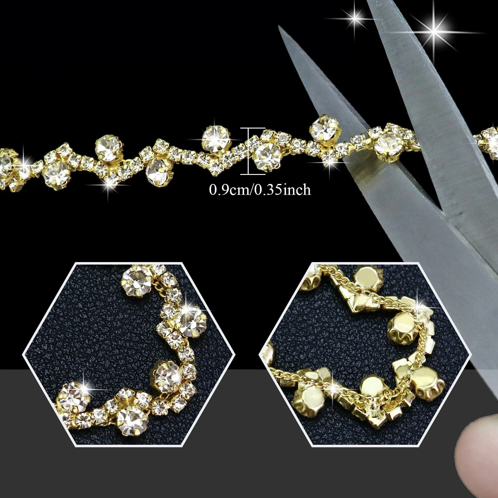 S-Shaped Rhinestone Chain Trim product image 3