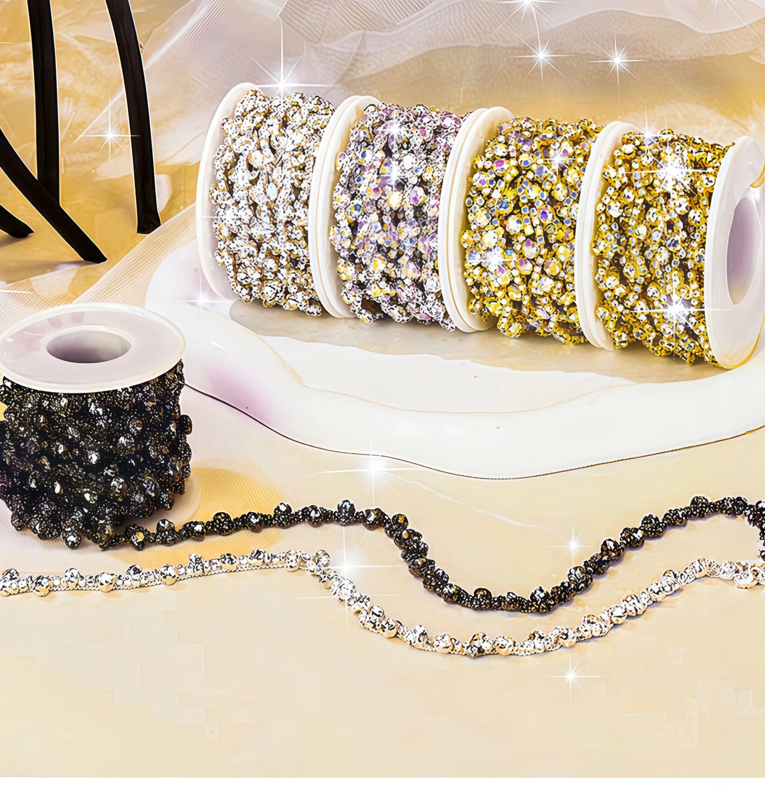 S-Shaped Rhinestone Chain Trim product image 15