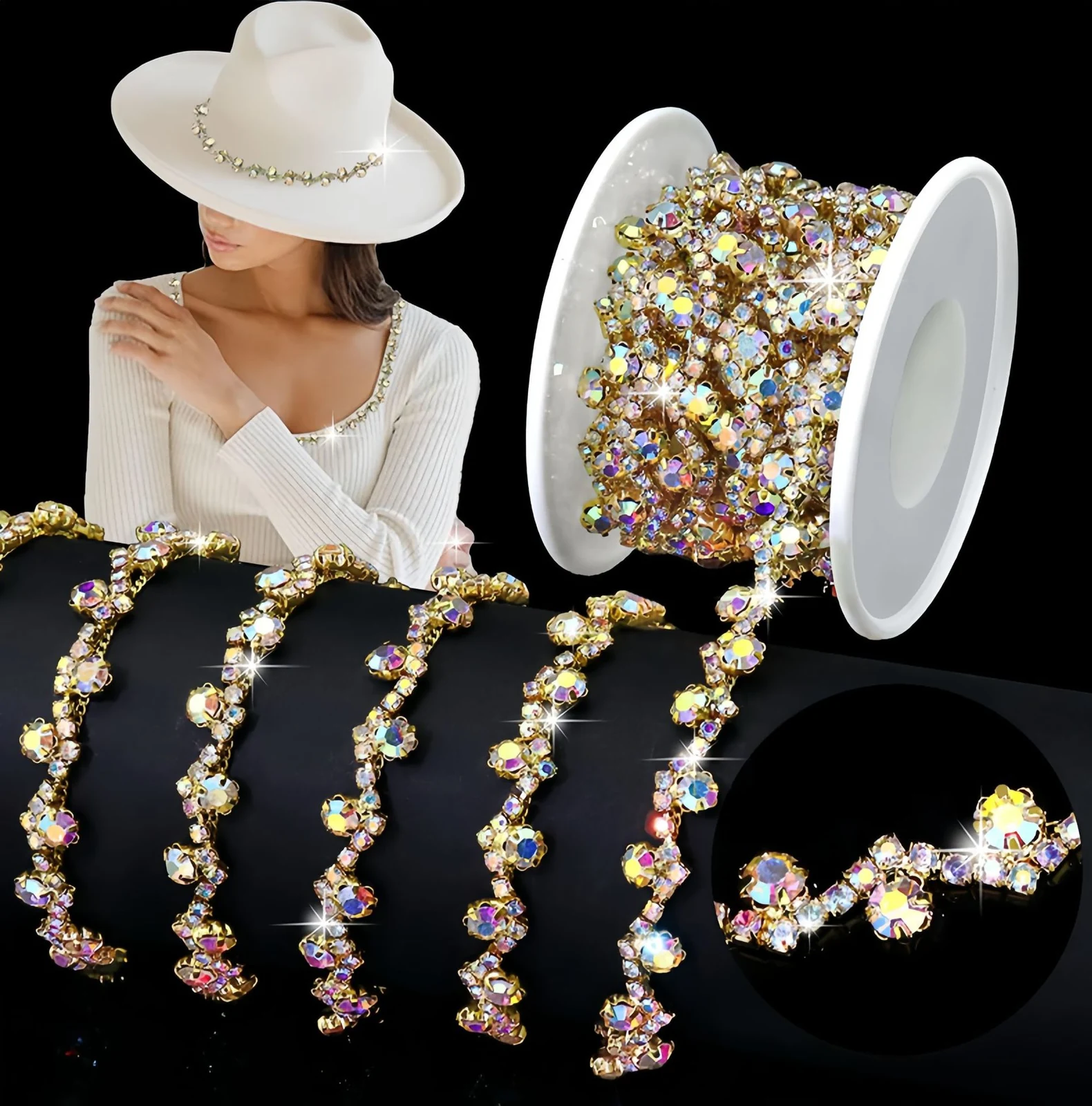 S-Shaped Rhinestone Chain Trim product image 20