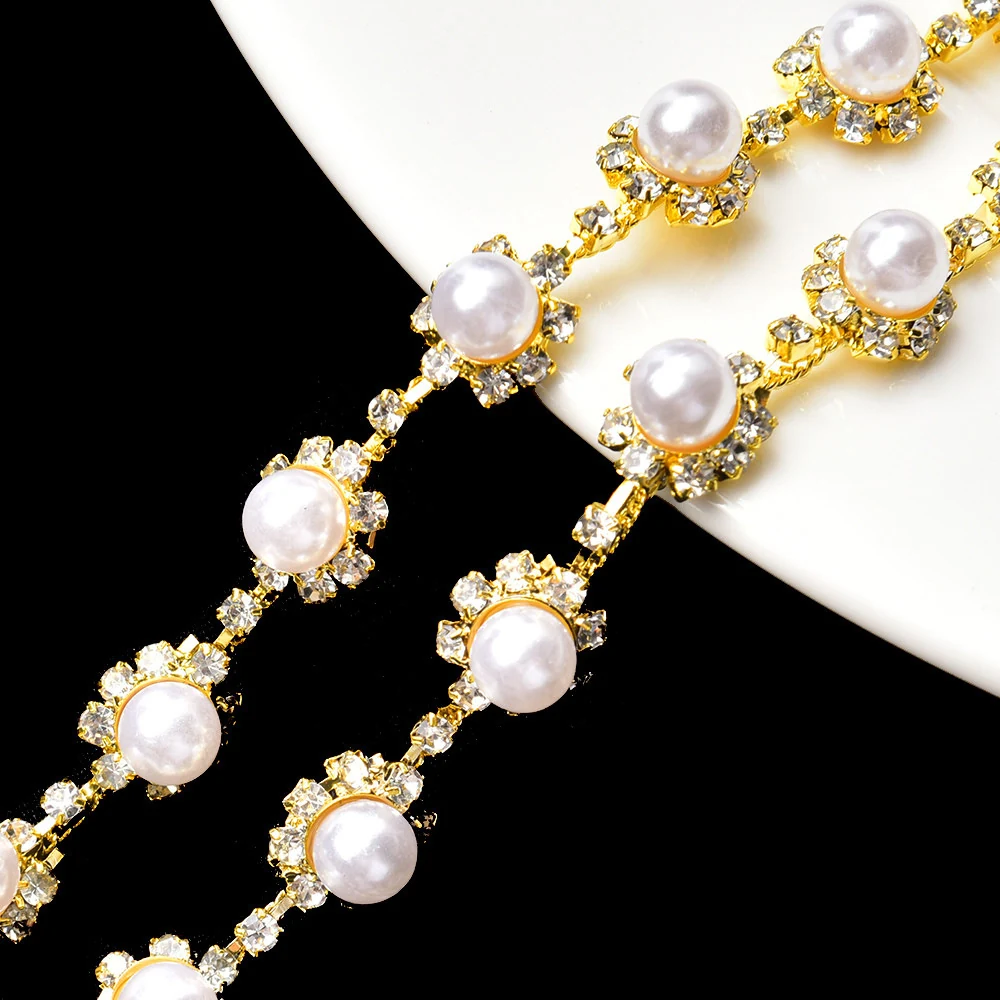 Nine-Pattern Pearl Rhinestone Chain Trim product image 4