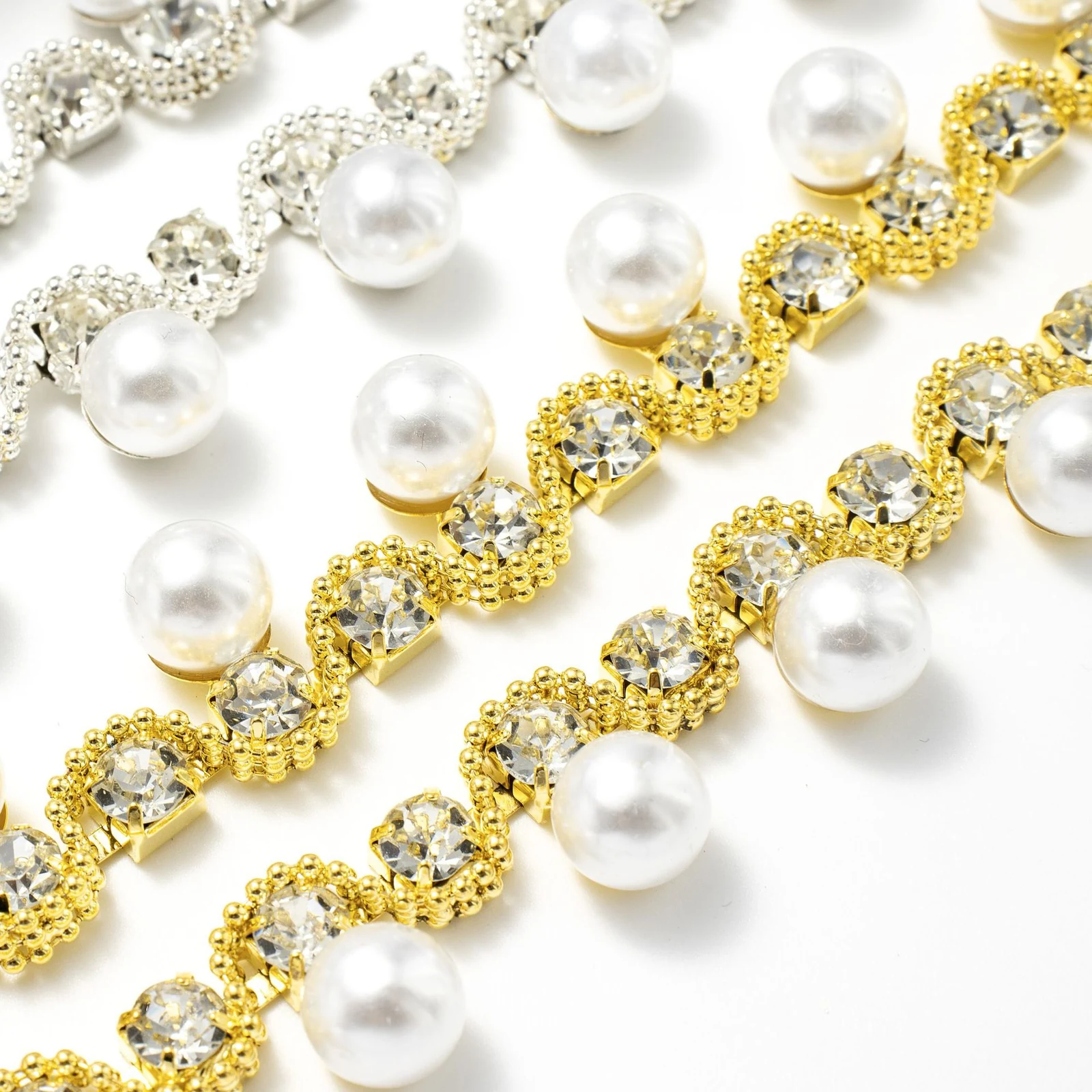 Nine-Pattern Pearl Rhinestone Chain Trim product image 5