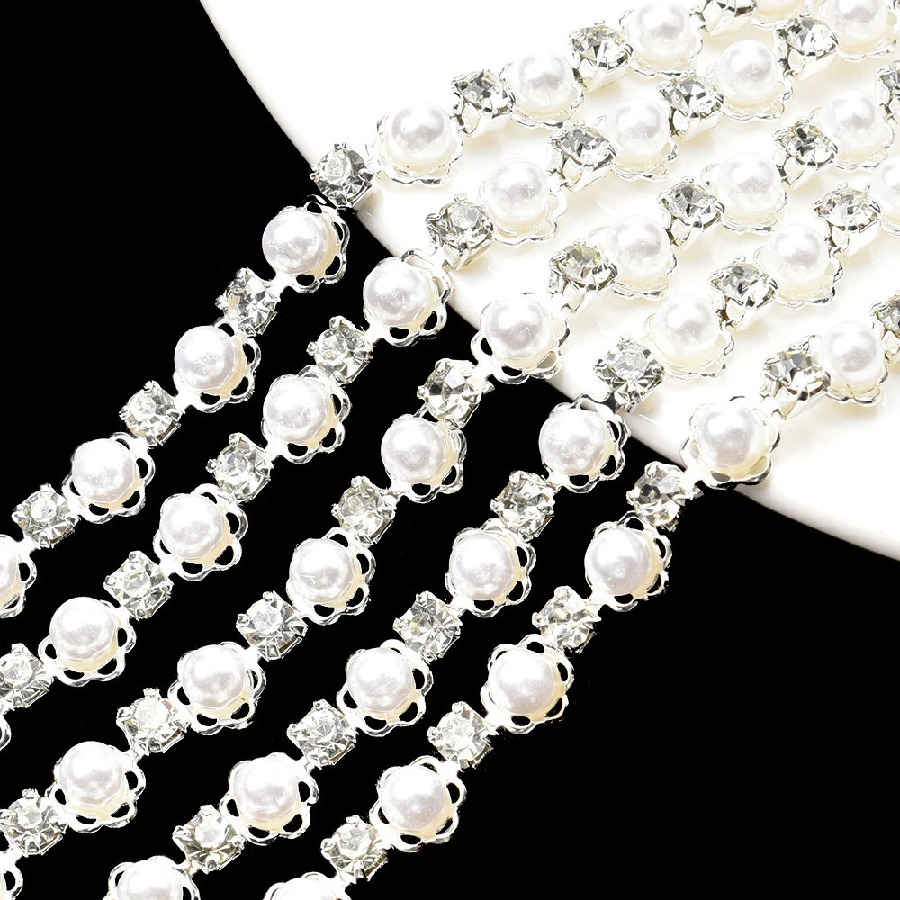 Nine-Pattern Pearl Rhinestone Chain Trim product image 6
