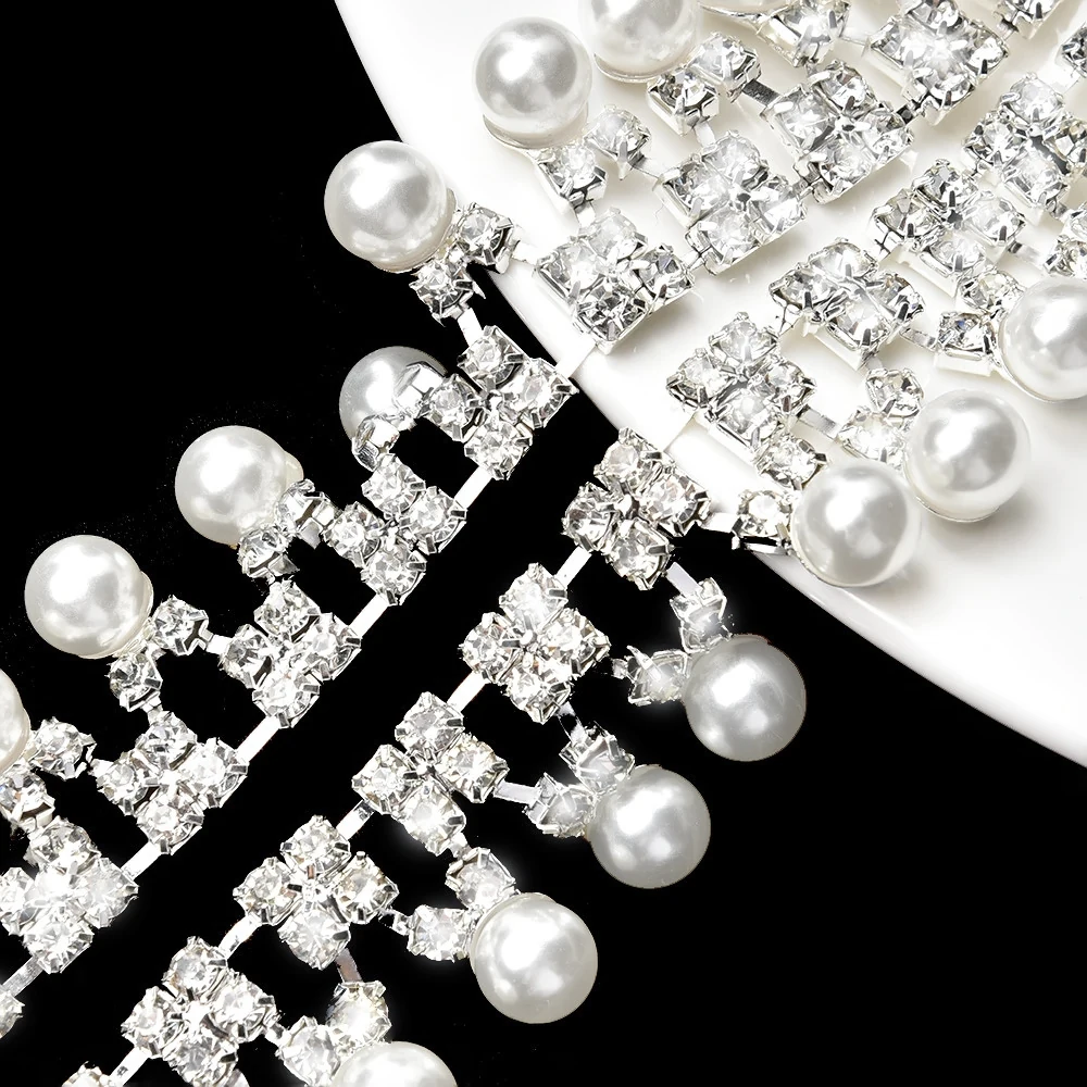 Nine-Pattern Pearl Rhinestone Chain Trim product image 13