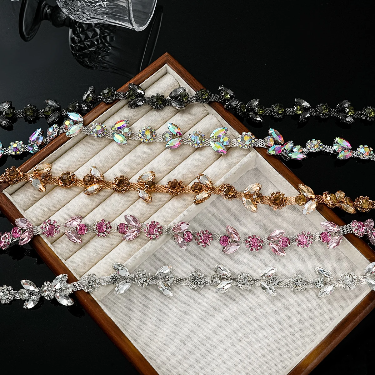 Sparse and Dense Colored Rhinestone Chain Trim product image 4
